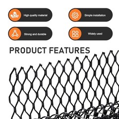 1 PC Car Grill Mesh Sheet, Aluminum Bumper Grille Insert Mesh, 39.37″×13″