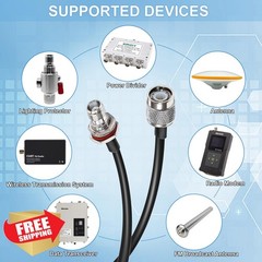 TUOLNK RG58 TNC Male to Female 1.64ft 2pcs Antenna Extension Cable