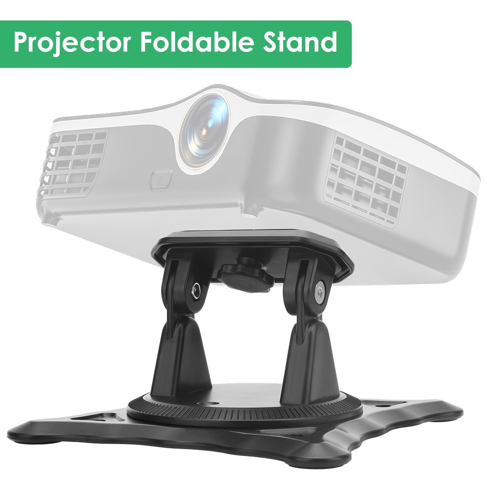 Projector Mount Stand Tabletop 360° Swivel Adjustable Holder with 1/4″ Screw