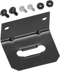 Universal Fit Black 4-Way Flat Mounting Bracket – Durable Steel Construction