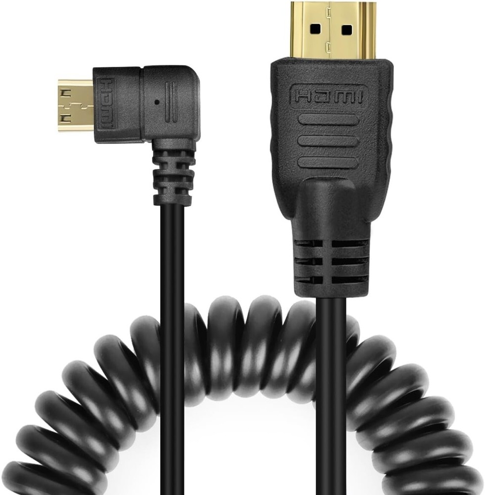 Mini HDMI to HDMI Cable Right-Angled Adapter Male High Speed for Camera 3D 1080p