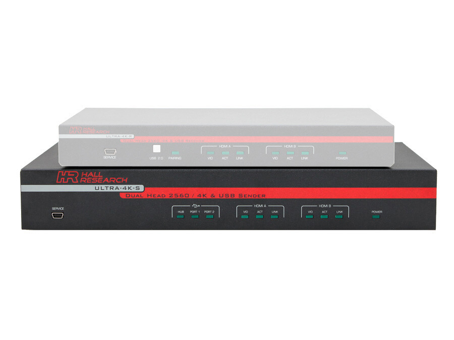 ULTRA-4K-S Dual-Head HDMI and USB 2.0 KVM Extender (Transmitter)