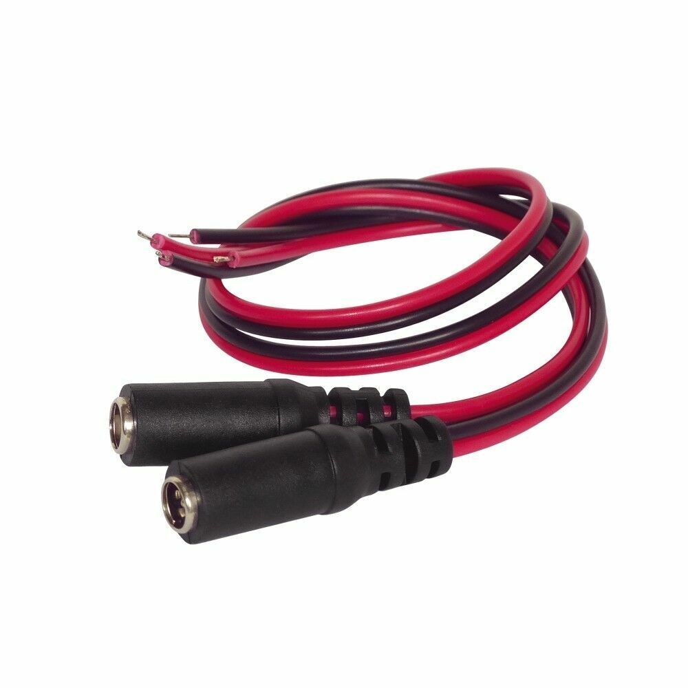 100/5PCS DC Power Pigtail Cable Plug 18AWG 2.1mm x 5.5mm Male Female Connectors