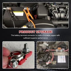 2x Car Battery Terminal Clamp Connectors Positive Negative Release Disconnect