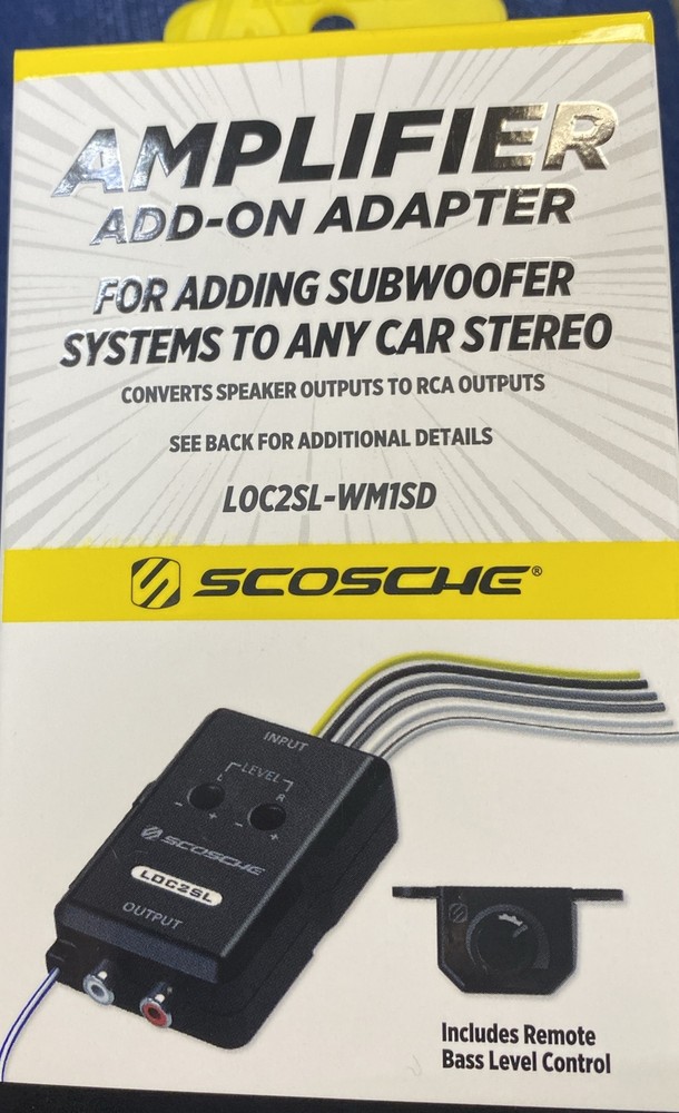 Scosche LOC2SL Line Output Converter Adjustable Amplifier Add on Module for Car