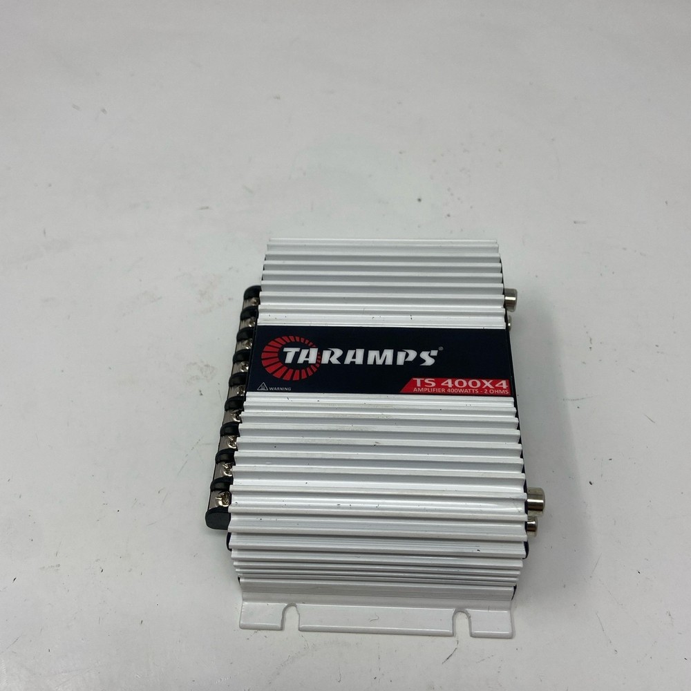 Taramps TS 400X4 4-Ch 400W Class D Amp White/Silver Small 2 Ohm
