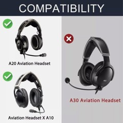 Ear Pads Headband Cushion Foam Mic Muff Kits For Bose Aviation Headset X A10 A20