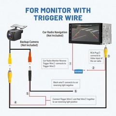 EWAY 20ft RCA Video Extension Cable w/Trigger Wire for Connection to Car…