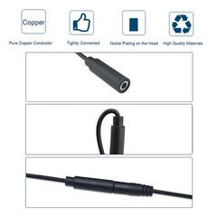 1 PCS 0.8FT 0.25M 2.5mm Female Plug To Bare Wire Open End TS 2 Pole Mono Cable
