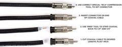 RCA Compression Connector for RG6 Coaxial Cable 10 Pack