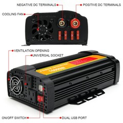16000W 6000W 4000W Car Power Inverter DC 12V To AC 110V Solar Converter US