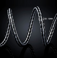 8N OCC HiFi Audio Speaker Wire Silver Plated Speaker Cable Cord & Banana Spade