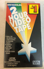 Universal Video cassette Blank VHS Tape 2 Hours