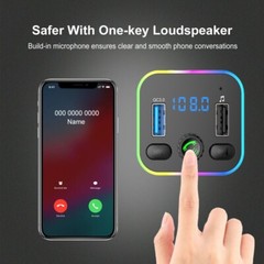 In Car Wireless Bluetooth 5.0 FM Transmitter AUX Receiver Adapter 2 USB Charger