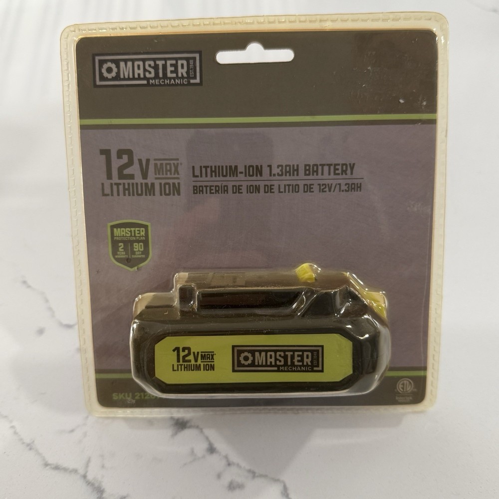 Master Mechanic 212614 Lithium-Ion 1.3Ah Battery, 12V