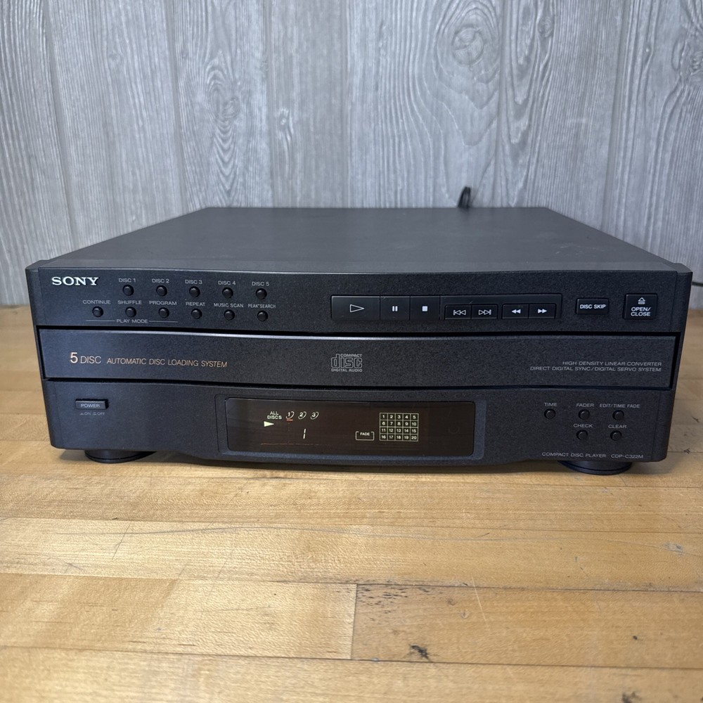 Sony CDP-C322M 5 Disc CD Changer Player Multi Disc Stereo Unit Parts or Repair