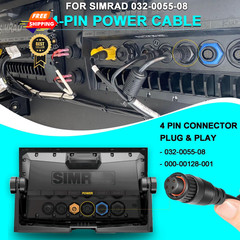 000-00128-001 4-Pin Power Cable for Simrad Navico B&G NSS, Evo1, 2, 3, Black