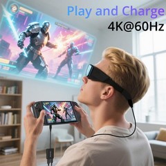 AR Glasses Hub USB C to AR Glasses 4K@60Hz Charging Adapter