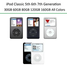 NEW Apple iPod Classic 5th 6th 7th Gen 128GB 256GB Modded NEW Battery Mp3 Player
