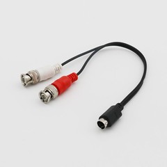 S-Video Y Splitter Cable 4Pin S-VHS SVHS Male to Dual BNC Male Connector Adapter