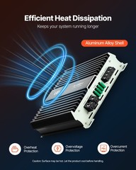 VEVOR Monoblock Car Amplifier Class D Subwoofer Amplifier 1200W RMS 1/2/4 Ohm