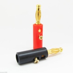 40Pcs Gold Plated Banana Plugs Audio Jack Speaker Wire Cable Screw Connector 4mm