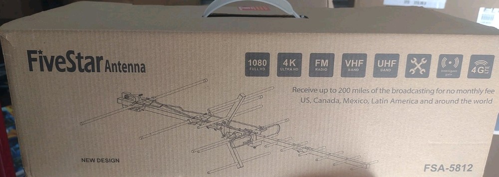 Five Star Long Range 200 Miles Directional Yagi HDTV Antenna – FSA-5812