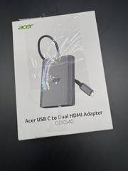 Acer USB C to Dual HDMI Adapter 4K60Hz 4in1 HDMI Splitter for Dual Monitors with