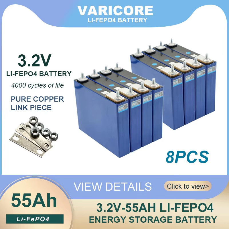 8pcs 3.2V LiFePO4 Battery 320AH 280ah 200ah 150ah 105ah DIY 12v 24V Automotive