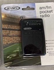 Jensen MR-80 AM/FM Portable Pocket Radio Small Compact NEW for Seniors Emergency