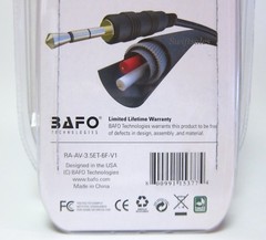 BAFO Premium 24K Gold Plated 3.5mm Stereo Audio M/F Extension Cable 6′ 6FT
