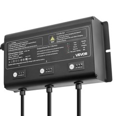 VEVOR 3-Bank 5A 12V Smart Marine Battery Charger Onboard IP68 Waterproof Boat RV