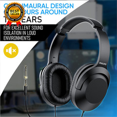 over Ear Wired Stereo Headphones for Podcasts, Studio Monitoring and Recording