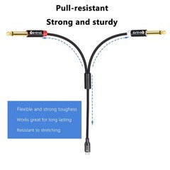 USB C to 1/4″ inch Audio Cable, Type C to Dual 6.35mm TRS Stereo Aux Cord Y S…