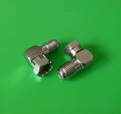 (5 PCS) F Male / Female Right Angle Connector – USA Seller