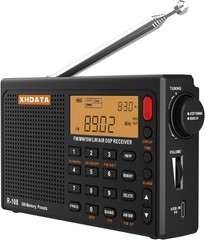 XHDATA R108 Portable Radio AM/FM/SW/LW/Airband Shortwave Receiver with Battery