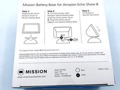 Mission Battery Base in White for Amazon Echo Show 8 (1st and 2nd Gen) MC59W NEW