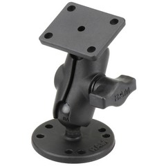 RAM Flat Surface Short Mount with 2.5″ Round Base and Square AMPS Adapter