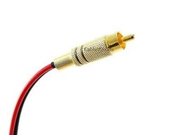 4ft CablesOnline 18 AWG Speaker Wire Single Cable with RCA Male Plug, AV-SK104