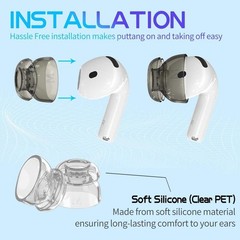 [5 Pairs] Ear Tips Cover for Airpods 4 Earbuds (2024), Soft Silicone Earbuds Cov