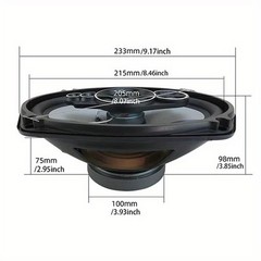 5-way 6×9-in Car Audio Stereo Coaxial Speakers: 1200W Max Watts Pair 6″ X 9″