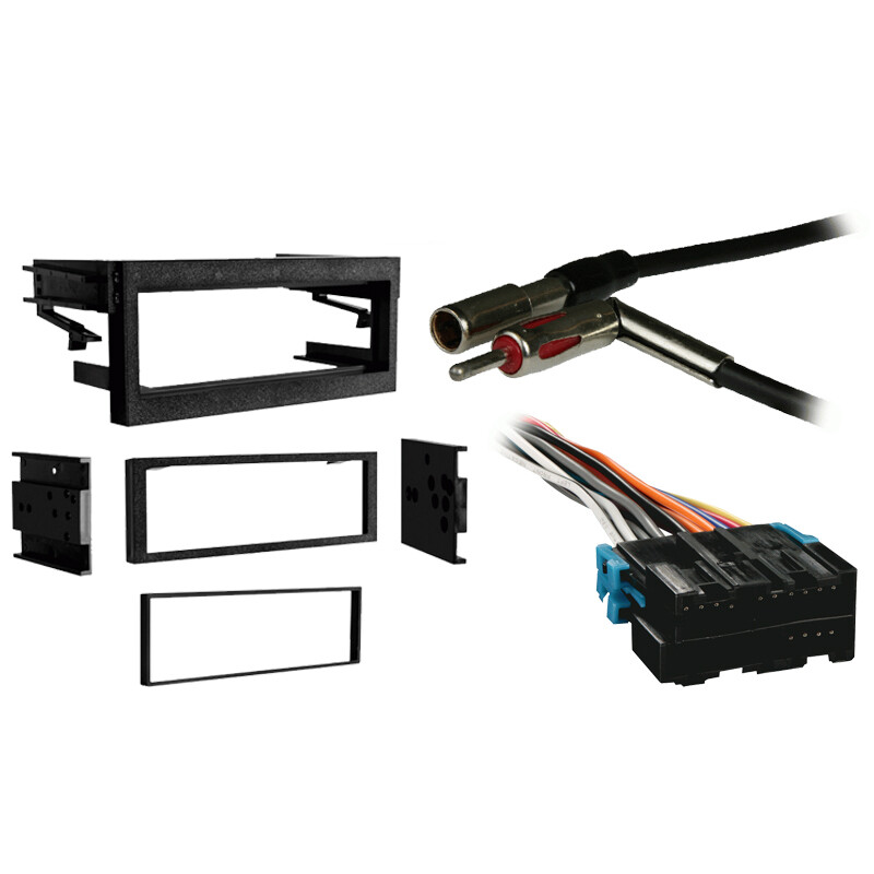 Fits Chevy Full Size Express Van 96-00 Single DIN Harness Radio Dash Kit