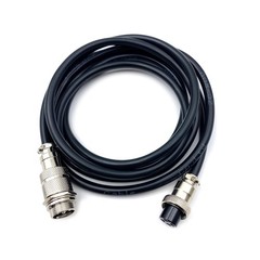 1.64 Ft GX16 4 Pin Male To Female Aviation Cable Adapter 7A 125V 20AWG