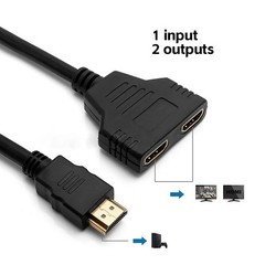 4K HDMI Cable Splitter Adapter 2.0 Converter 1 In 2 Out 1 Male to 2 Female lot