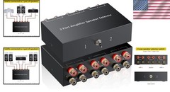 Plug and Play 2-Way Speaker Switcher Box – Connect Multiple Audio Sources Easily