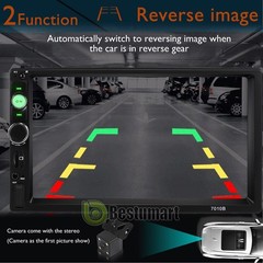 7″ Double Din Car Stereo IOS/Android MP5 Player FM GPS Navigation Bluetooth+CAM