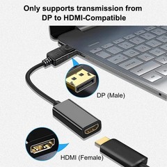 DP Displayport Male to HDMI Female Cable Converter Adapter for PC Laptop Desktop