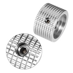 uxcell Stereo Knob, 25x6x15.5 mm Aluminium Alloy, Volume 2 Packs, Silver