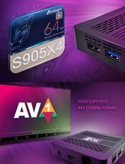 TOX3 Smart TV Box Android 11.0 4GB 32GB Amlogic S905X4 4K Media Player Wifi 1000