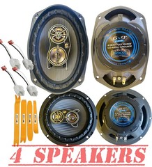 500W 6×9″ Front & 300W 6.5″ Rear Door Speakers for 2002-2008 Dodge RAM 1500,2500